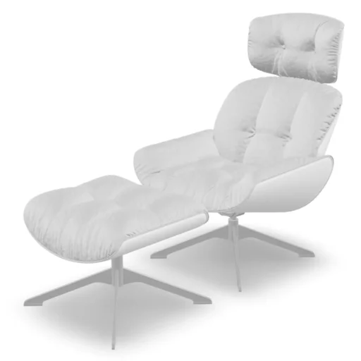 3D model of an Eames lounge chair in white